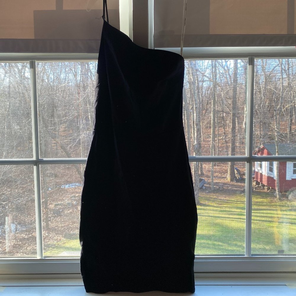 Black Mini Asymmetrical Dress